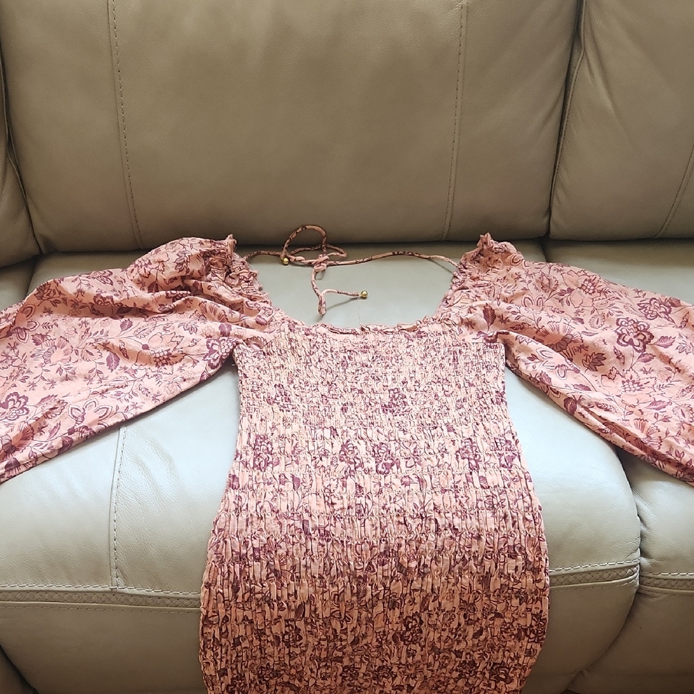 Free People Pink Floral Mini Dress